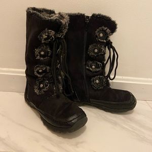 Nine West Fur Lined Black Boots